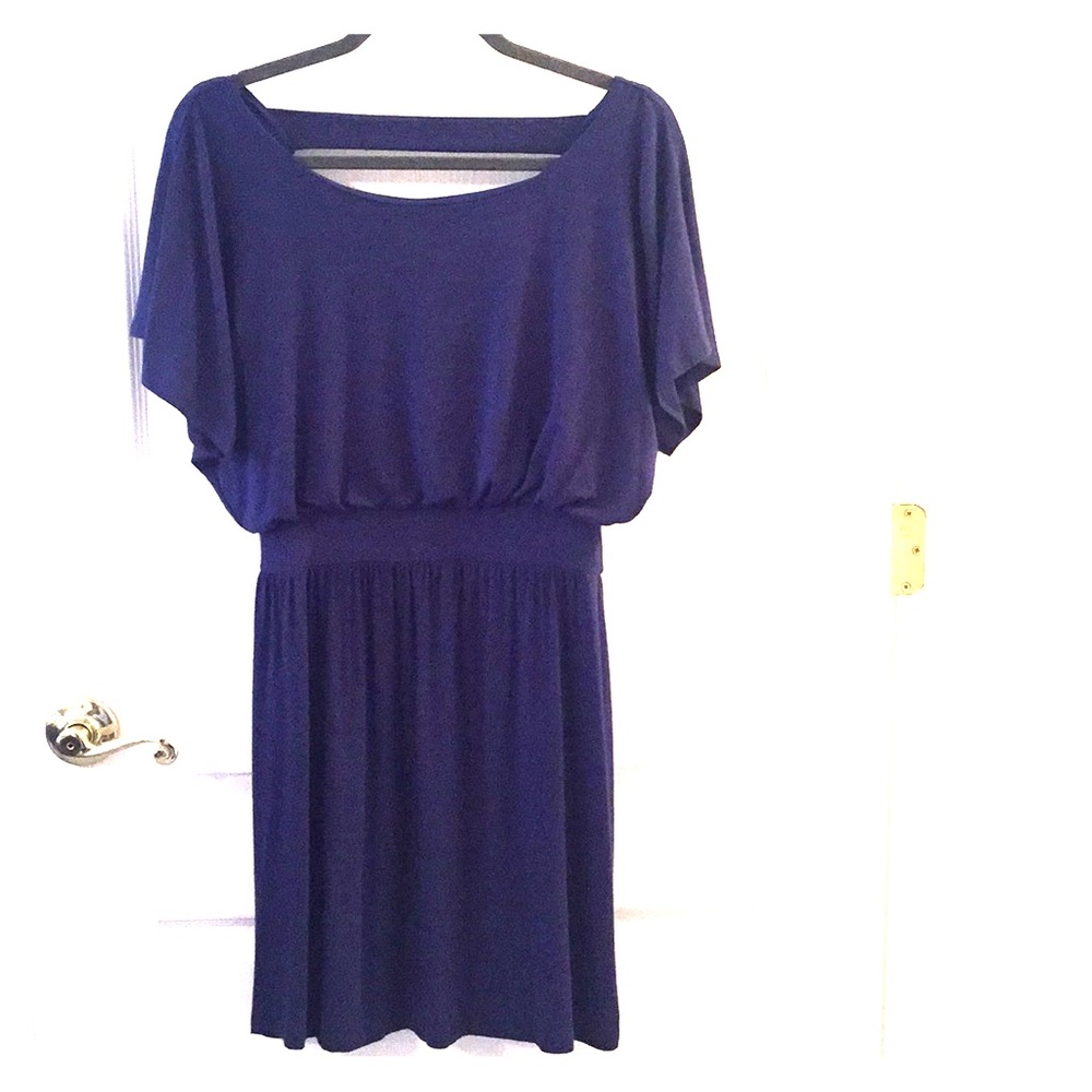 Very soft navy blue dress NWOT